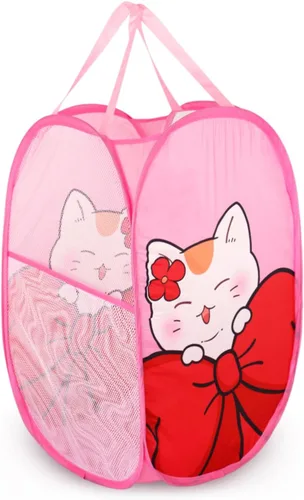 Miniatura 4 de Bolsa de almacenamiento de ropa sucia plegable tierna con imágenes (3)