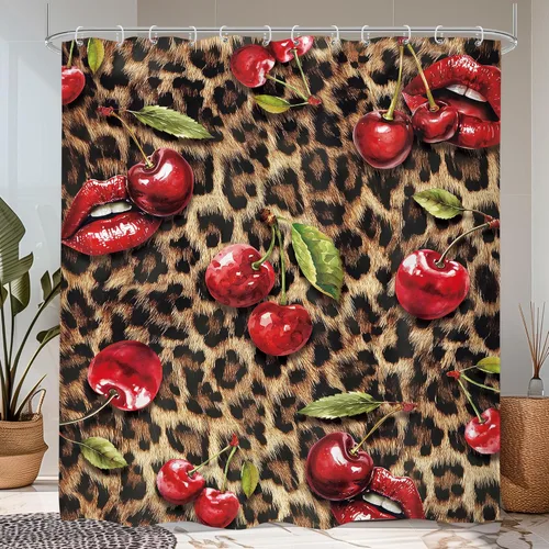 Miniatura 36 de Cortina de ducha con estampado de tigre, 60 pulgadas de ancho x 72 pulgadas de alto, safari salvaje, negro, marrón, potente pantera, piel de animal