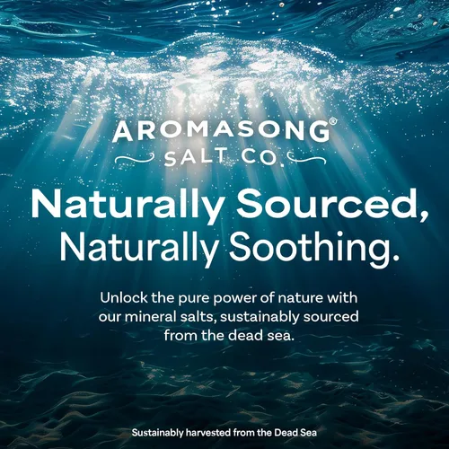 Miniatura 6 de Aromasong Copos de baño de magnesio RAW con lavanda 100% natural, 3 libras de sales orgánicas relajantes musculares de cloruro de magnesio, remojo