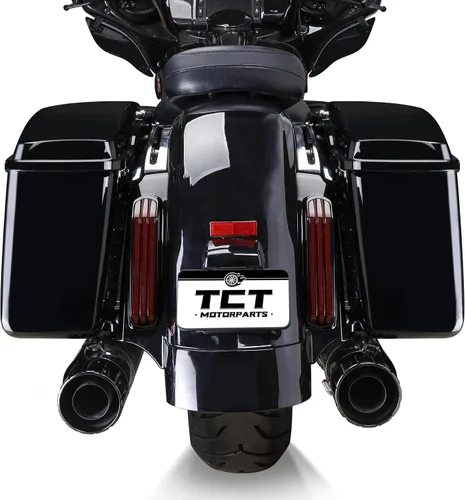 Miniatura 6 de TCT-MOTORPARTS - Alforjas rígidas completas con pestillo negro Negro vívido con pestillos negros