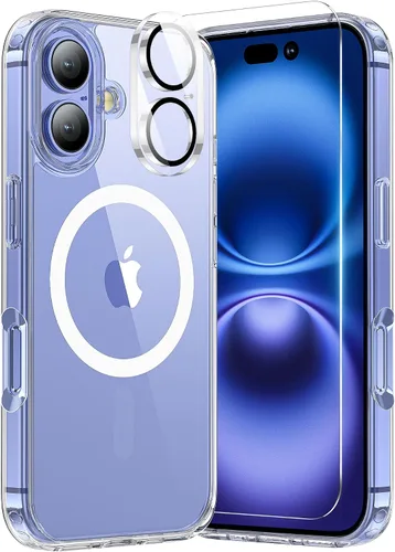 Miniatura 25 de Funda magnética diseñada para iPhone 11 Pro Max, [probada en caídas de grado militar] [compatible con MagSafe] Funda protectora delgada translúcida