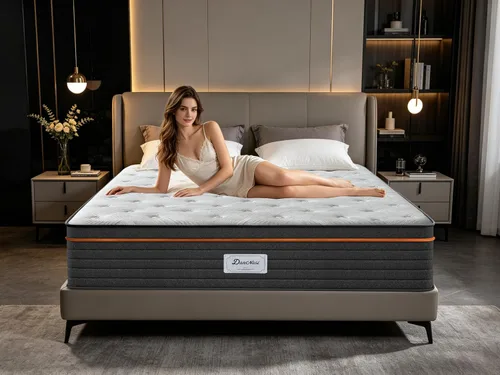 Miniatura 27 de Colchón tamaño individual de 10 pulgadas en una caja, espuma viscoelástica híbrida y resortes embolsados, 7 zonas para dormir de espalda y de lado