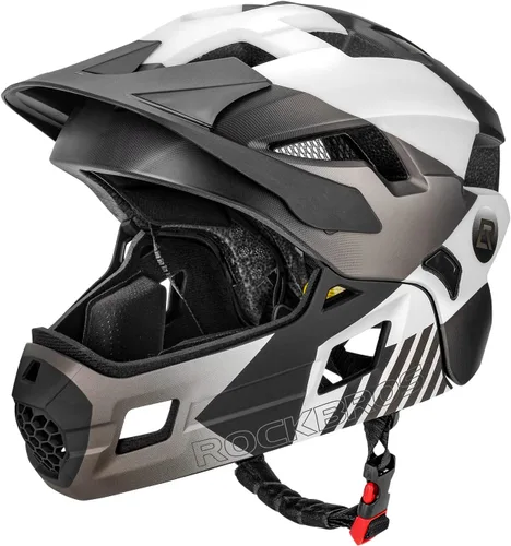 Miniatura 9 de ROCKBROS Casco integral para niños Cascos de bicicleta para niños Casco ligero de bicicleta de montaña para niños pequeños Desmontable para MTB BMX