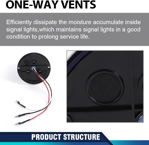 Miniatura 7 de PIT66 Lente transparente Luz LED azul Sandía (19 LED) Marcador de luz intermitente universal