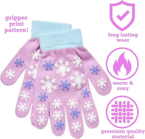Miniatura 3 de Disney - Gorro de invierno para niñas y 2 pares de guantes o manoplas edad 2-7
