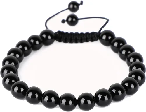 Miniatura 74 de AD Beads Pulseras de piedras preciosas unisex de 0.315 pulgadas (0.315 in), macramé curativo ajustable de 7 a 9 pulgadas Usa esta pulsera
