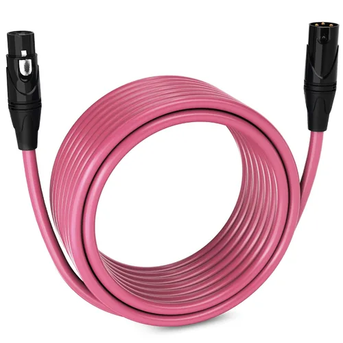 Miniatura 159 de LyxPro Cable de micrófono XLR hembra a macho de ángulo recto de 3 pines de 1.5 pies para altavoces amplificados, interfaz de audio, rendimiento