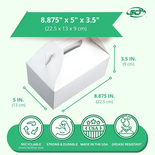 Miniatura 2 de Southern Champion Tray 2701 Caja de transporte de cartón blanco pequeño estilo granero, capacidad de 5 libras, 8-7/8 pulgadas de largo x 5 pulgadas