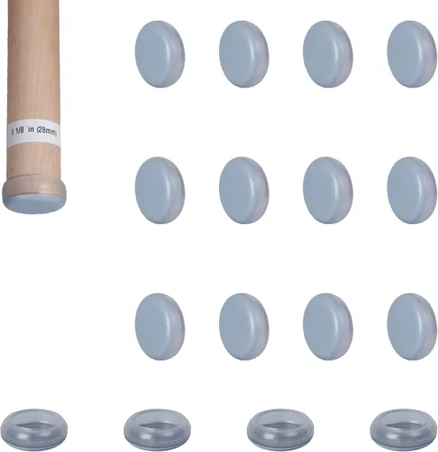 Almohadillas deslizantes para patas redondas de muebles (1 1/8 pulgadas, paquete de 16), mesa/silla/gabinete/sofá deslizantes, protegen el suelo