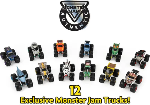 Miniatura 2 de Monster Jam, pack oficial de 12 camiones monstruo fundidos a presión a escala 1:64 para niños y niñas, juguetes para niños de 4-6 años en adelante