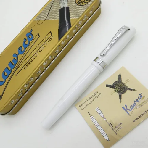 Miniatura 15 de Kaweco STUDENT 20's Jazz Bolígrafo I Business Bolígrafo de acrílico de alta calidad en marrón y crema I Elegante bolígrafo con caja de regalo