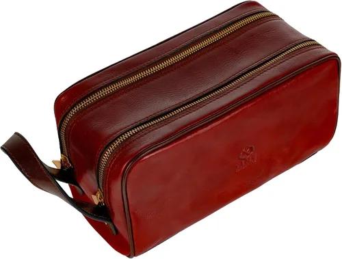 Miniatura 9 de Time Resistance Bolsa de cosméticos de cuero - Kit de aseo italiano Dopp (negro)