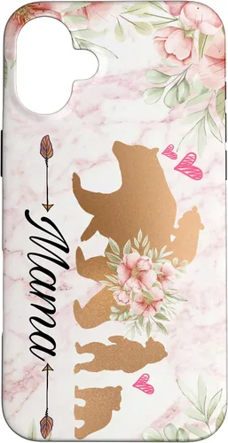 Miniatura 22 de iPhone 15 Plus Mama Bear & Cubs Design Phone Grip para mamá - Funda para 3 niños