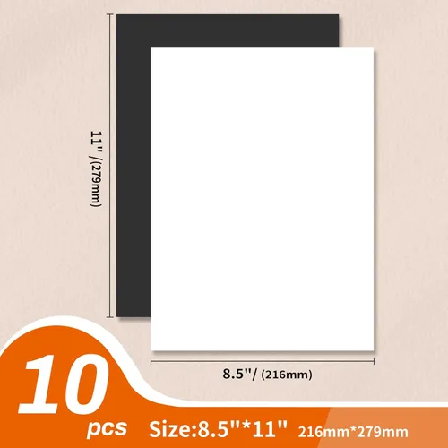 Miniatura 7 de Hojas magnéticas de 8.5 x 11 pulgadas, paquete de 10 hojas magnéticas flexibles con respaldo adhesivo para manualidades e imanes de fotos, adecuadas