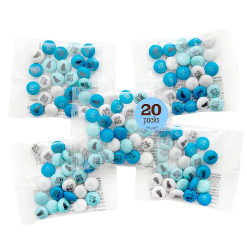 Miniatura 18 de M&M’S World Favors de Chocolate al Leche para Niñas, 20 Paquetes de 0.75oz cada uno con M&M’S Rosados y Blancos para Fiestas de Revelación