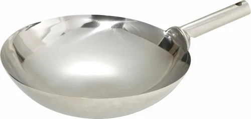 Miniatura 3 de Winco - Wok de Acero Inoxidable con Junta Enclavada, 35 cm