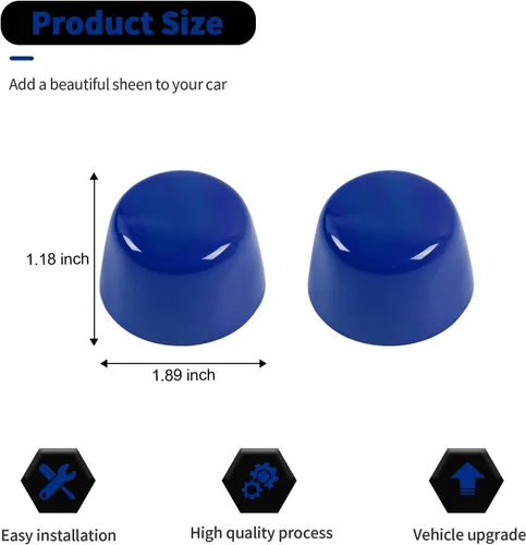 Miniatura 5 de Cubierta de Goma para Capó del Motor, Adorno de Adornos para Cuerpo de Vehículo para Jeep Wrangler JK JKU 2007-2018, Azul