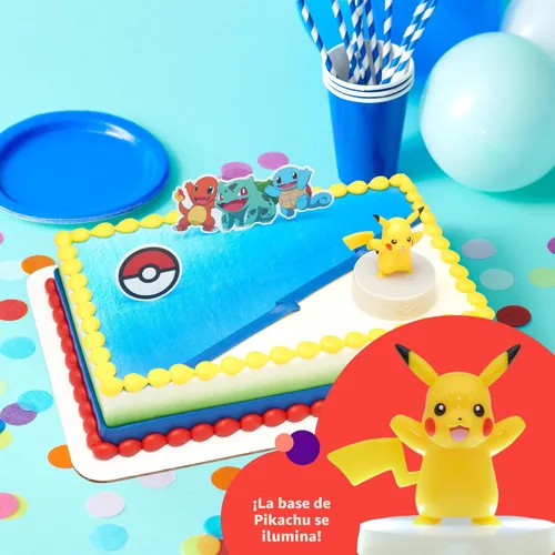 Miniatura 3 de DecoSet® Pokémon Decoración de Pastel de Pikachu con Luz, Juego de Decoración de 3 Piezas, Decoraciones de Cumpleaños Para Pasteles de Todos