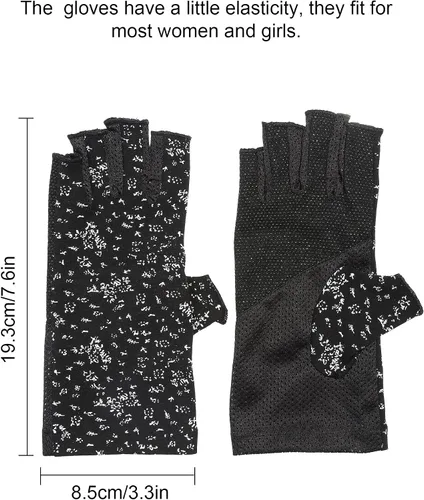 Miniatura 2 de Maxdot Guantes sin dedos para mujer, con protección solar, guantes de conducción de verano, antideslizantes, con protección UV, para exteriores