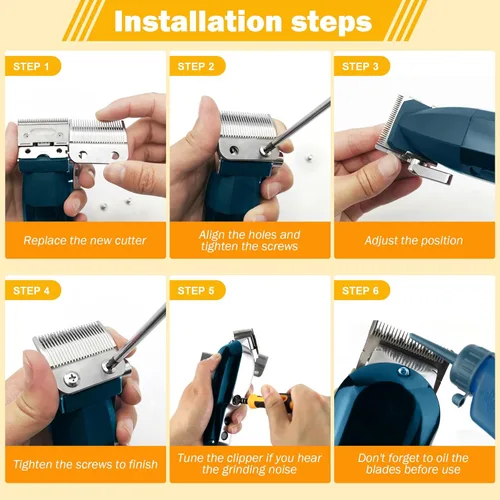 Miniatura 6 de Cuchilla apta para cuchillas Wahl Clipper, repuesto de precisión de 2 agujeros, piezas ajustables compatibles con cuchillas de repuesto de la serie