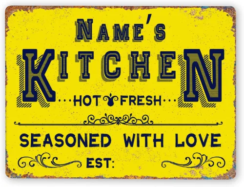 Miniatura 16 de Letreros de cocina personalizados personalizados para cocina, decoración de pared, letreros de metal para restaurante de mostrador, bar en casa
