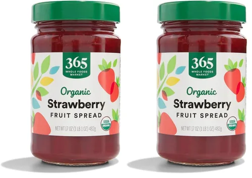 Miniatura 6 de 365 by Whole Foods Market, Crema orgánica de fruta de fresa, 17 onzas, rojo