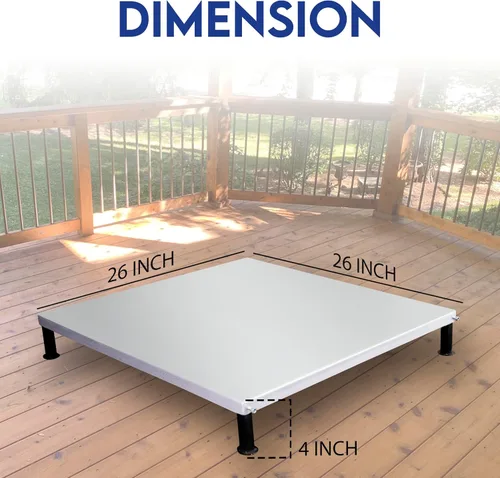 Miniatura 2 de FEBTECH Protector de cubierta y protector de césped para fogatas de 26 x 26 pulgadas, acero preaislado con alfombrilla de fibra de vidrio