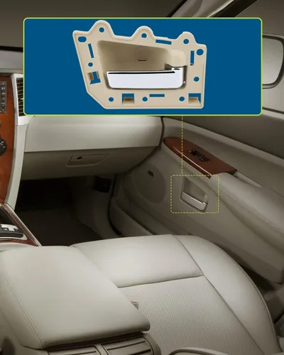 Miniatura 7 de LUJUNTEC Manijas de puerta interiores, manijas de puerta trasera delantera del conductor izquierdo del pasajero derecho, repuesto para Jeep Beige