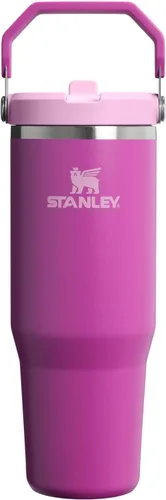 Miniatura 70 de Stanley IceFlow - Vaso con pajilla abatible con asa, de 20 onzas, tapa giratoria y popote abatible, botella de agua resistente a fugas, acero