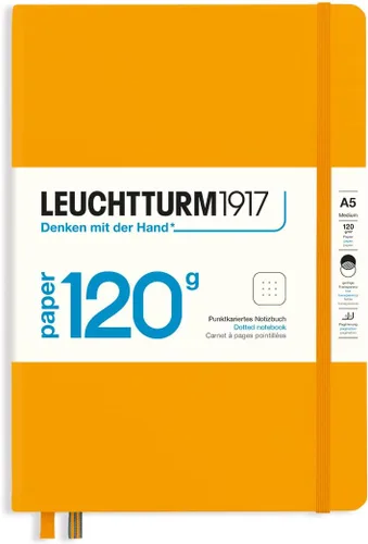 Miniatura 5 de LEUCHTTURM1917 - 120G Edición Especial - Cuaderno Mediano A5 de Tapa Dura Liso (Negro) - 203 Páginas Numeradas con Papel de 120gsm