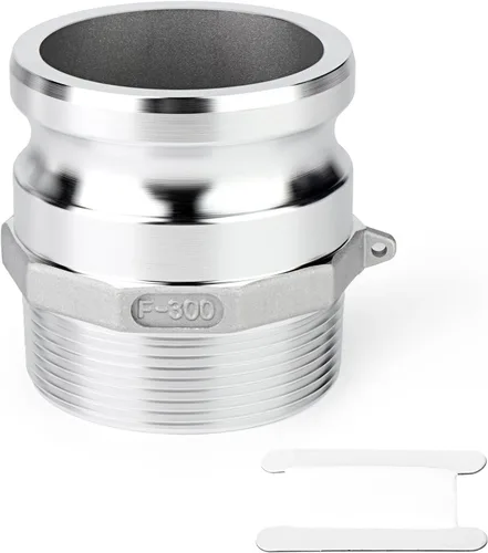 Miniatura 9 de TAISHER 2 accesorios de manguera de aluminio tipo F global, enchufe de 1-1/2 pulgadas x 1-1/2 pulgadas NPT macho