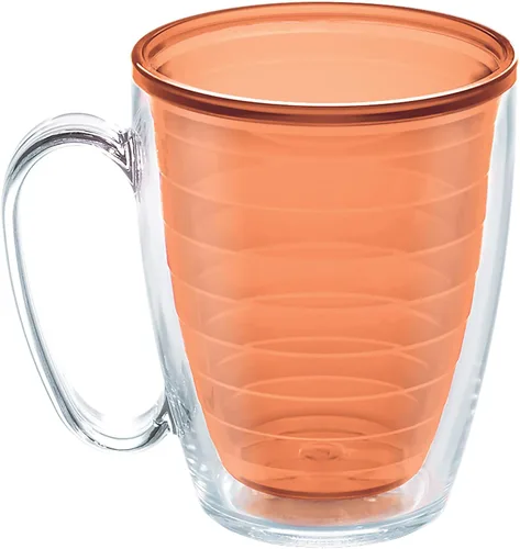 Tervis Vaso de viaje aislado de doble pared transparente y colorido hecho en Estados Unidos mantiene las bebidas frías y calientes, taza de 16