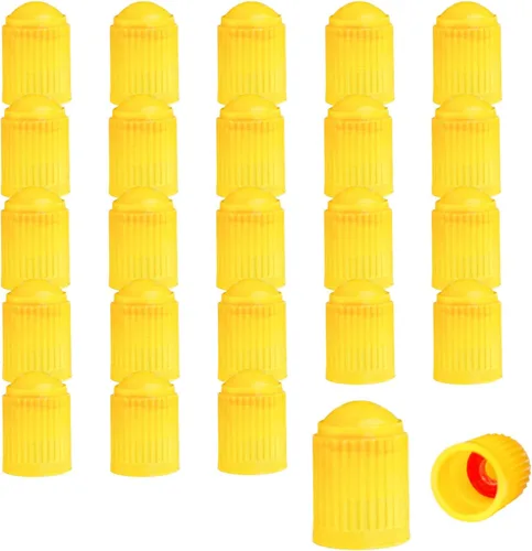 Miniatura 9 de Ziciner 25 tapas de vástago de válvula de neumático, tapa de válvula de neumático de plástico para autos con sello de goma O, cubiertas de vástago
