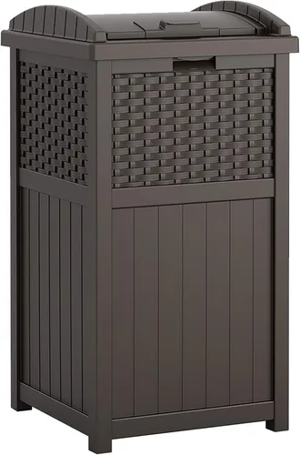 Miniatura 6 de Christopher Knight Home Keaton - Mesa auxiliar de mimbre con barril, multicolor y Suncast de 33 galones, lata escondida de resina para exteriores