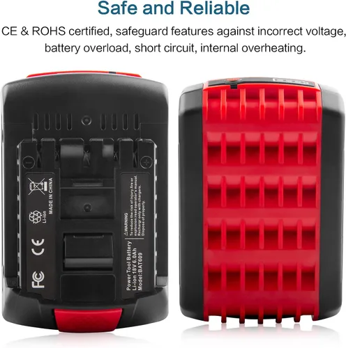 Miniatura 6 de TREE.NB 2 paquetes BAT609 6000mAh 18V batería de litio de repuesto para Bosch 18V herramientas eléctricas inalámbricas BAT609 BAT609G BAT610G BAT611