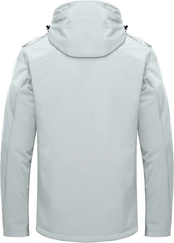 Miniatura 3 de Little Donkey Andy - Chaqueta de invierno para hombre, forro de sherpa cálido, softshell, cortavientos, para montaña, esquí, nieve, con capucha
