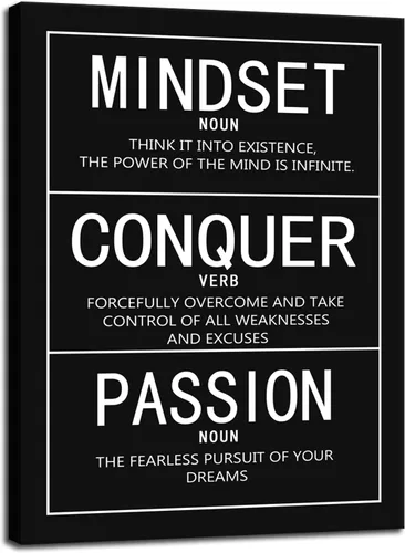 Miniatura 13 de WYJZDZQ8 Lienzo inspirador para la oficina, póster de arte de pared, cuadros motivacionales, lienzo con texto en inglés "How To Be Mentally Strong