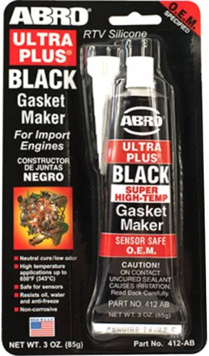 ABRO Ultra Plus 999 RTV Sellador de silicona y fabricante de juntas, para motores de importación, seguro para sensores, no corrosivo, sellador de