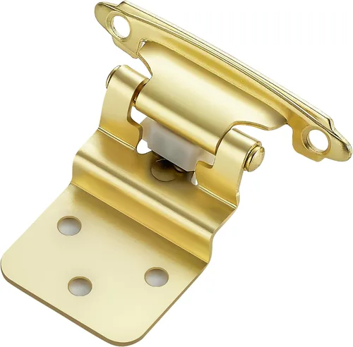 Miniatura 11 de Ravinte 10 paquetes de 5 pares de bisagras de gabinete de latón antiguo de 3/8" insertadas, bisagras de cierre automático para gabinetes y puertas