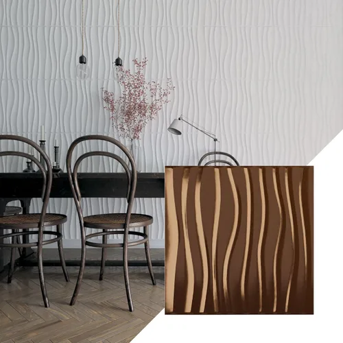 Miniatura 9 de Ekena Millwork 19 5/8 pulgadas de ancho x 19 5/8 pulgadas de alto Shoreline EnduraWall Panel decorativo de pared 3D, aluminio