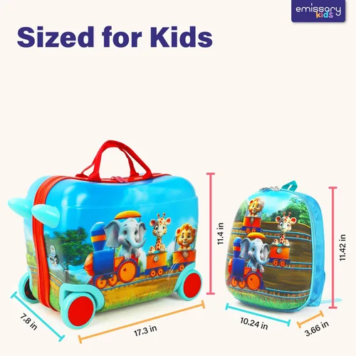 Miniatura 4 de Emissary Equipaje de paseo con ruedas para niños y niñas, Varios colores, Estilo B