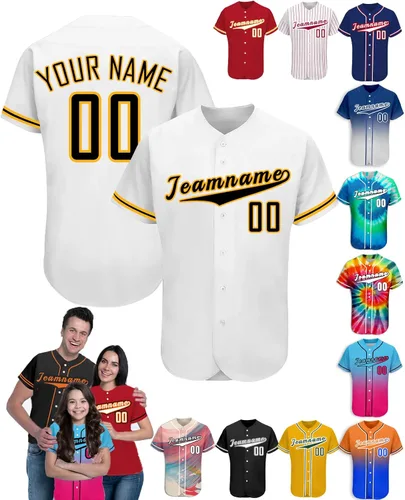 Miniatura 13 de Camiseta de béisbol personalizada para hombres, mujeres y niños con nombre, número y logotipo, camisetas de sóftbol personalizadas, S-4XL