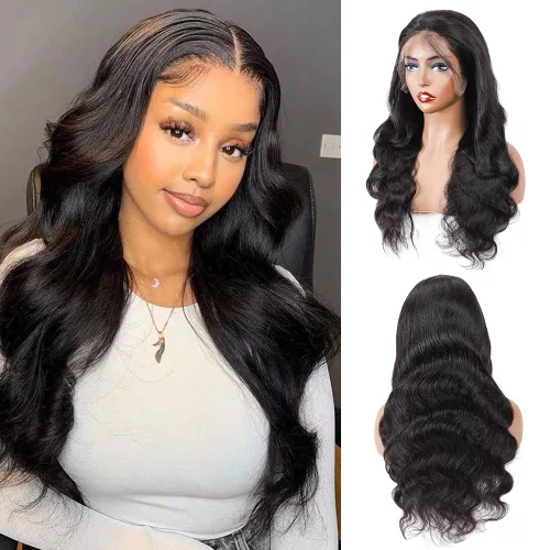 Miniatura 32 de Cabello humano ondulado con cierre frontal de encaje HD 4 x 4, cierre de encaje con cabello de bebé, cabello humano 100% virgen brasileño