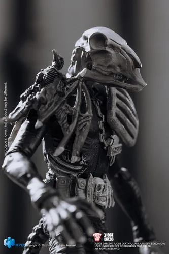 Miniatura 5 de HIYA TOYS Judge Dredd: Judge Mortis - Figura de acción exquisita a escala 1:18 en blanco y negro