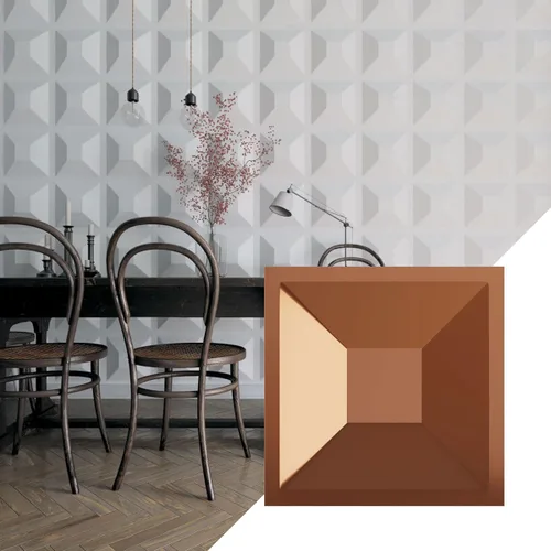 Miniatura 18 de Ekena Millwork 11 7/8 pulgadas de ancho x 11 7/8 pulgadas de alto, Diane EnduraWall Panel decorativo de pared 3D, rosa champán