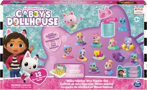 Miniatura 2 de Gabby's Dollhouse, Meow-Mazing - Juego de 12 figuras de juguete con temática de arcoíris (exclusivo de Amazon) para niños a partir de 3 años