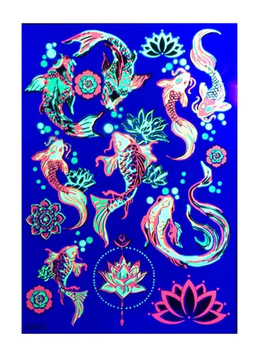 Miniatura 3 de Resplandor temporal del tatuaje (pez koi)