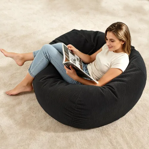 Miniatura 11 de LPMOERA Puf de espuma viscoelástica para niños/adolescentes con relleno redondo para niños, para sala de estar, dormitorio, dormitorio