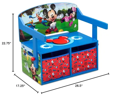 Miniatura 3 de Delta Children - Banco de actividades convertible para niños, con certificado Greenguard Gold, Mickey Mouse de Disney