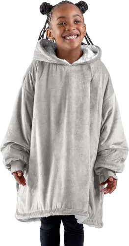 Bare Home B-Cozy - Manta con capucha, para llevar puesta, suave, afelpada, de sherpa, cálida, acogedora, de gran tamaño, disponible en tamaños para
